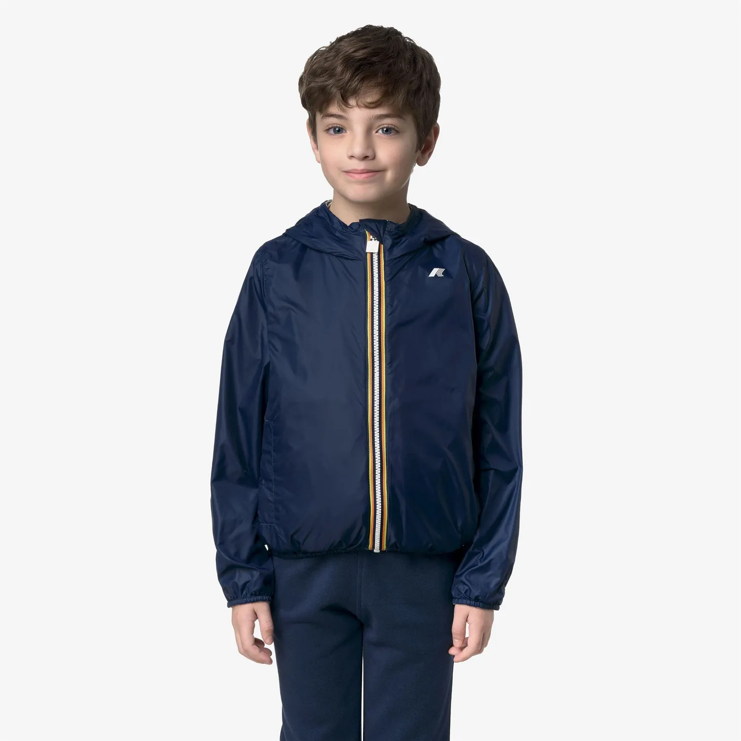 K-Way Jake Plus.2 Double geaca scurta baieti bej reversibila