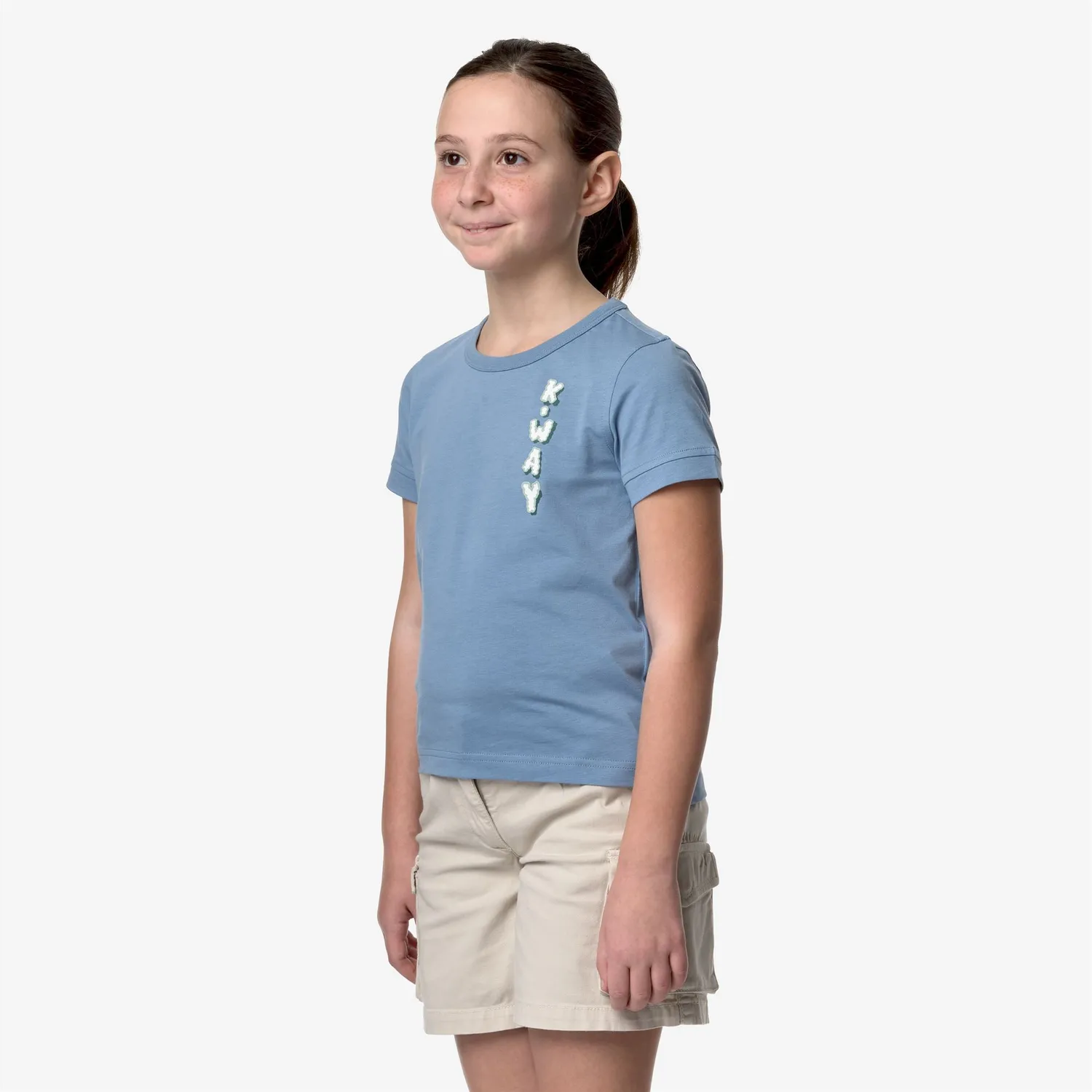 K-Way Emel Cloudy tricou fete Blue Allure bumbac