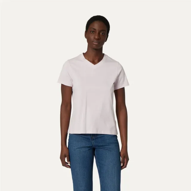 K-Way Amal tricou dama roz cu decolteu in V