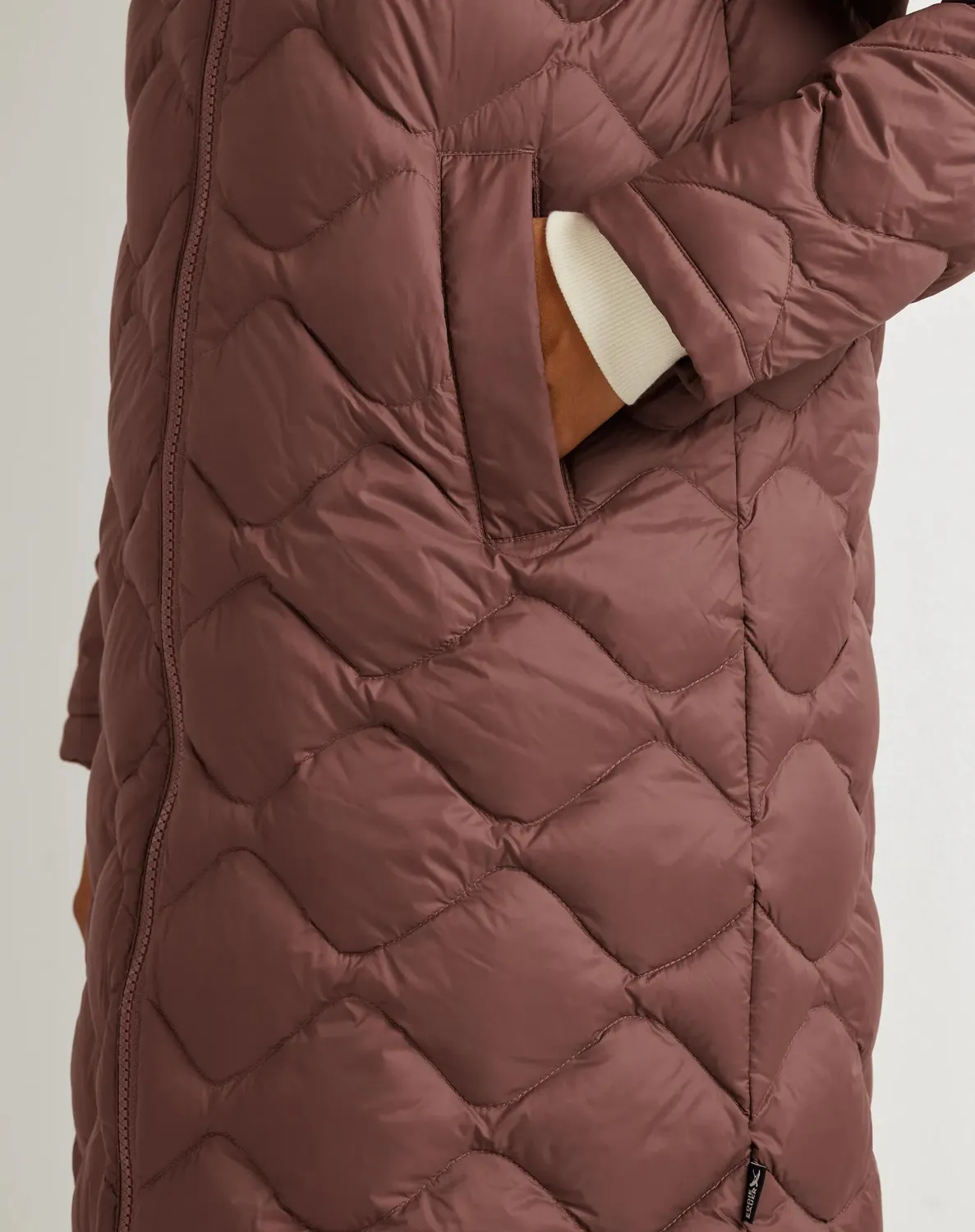 Eddie Bauer Shaw Down parka dama Plum cu gluga