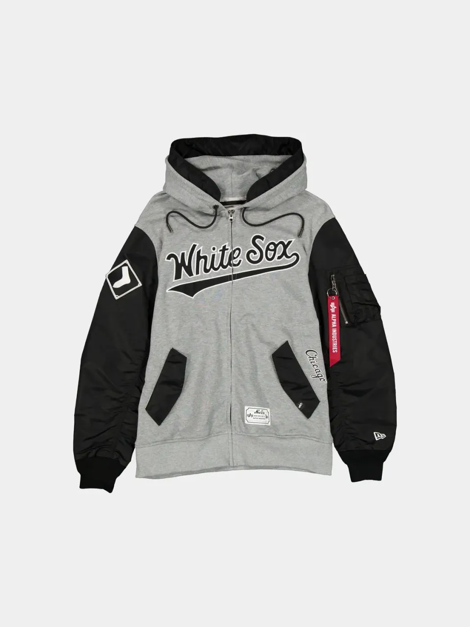 Alpha Industries Chicago White Sox MA-1 hanorac negru bumbac