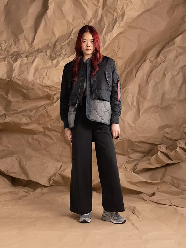 Alpha Industries MA-1 3-in-1 geaca dama matlasata neagra