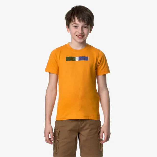 K-Way Odom 70s Tricou Copii Orange Md Bumbac