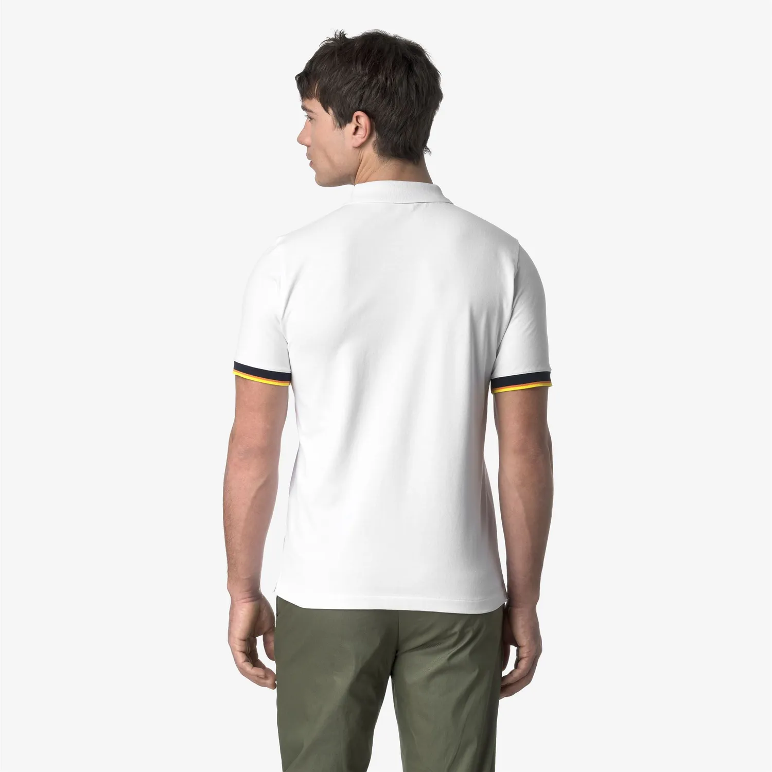 K-Way Vincent Pique Slim polo barbati alb bumbac