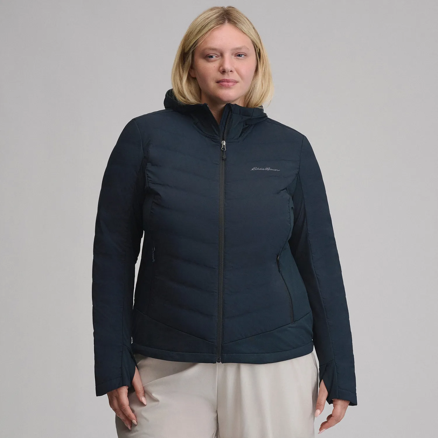 Eddie Bauer Motionloft Hybrid Down geaca dama negru calduroasa