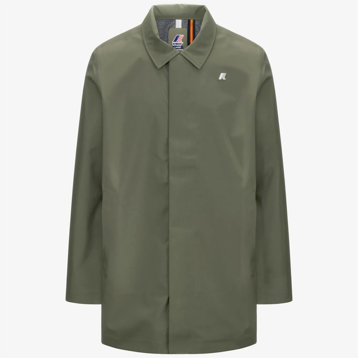 K-Way Benny Bonded Jersey palton barbati verde impermeabil