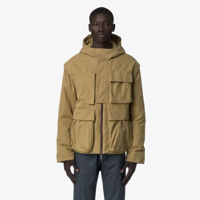 K-Way Guillermo Cotton Feel geaca barbati bej scurta