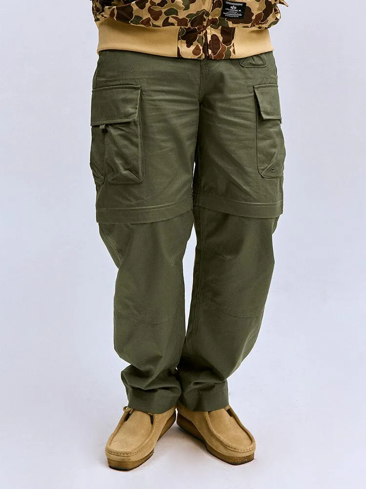Alpha Industries Convertible Cargo pantaloni OG-107 Green convertibili
