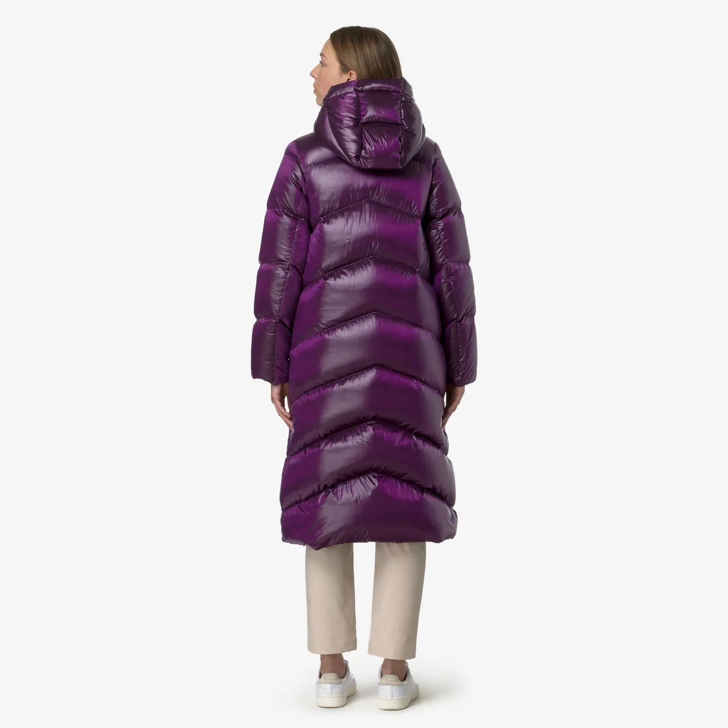 K-Way Neivel Crystal Chintz palton dama violet puf