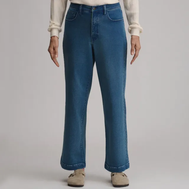Eddie Bauer Wide-Leg blugi denim talie inalta