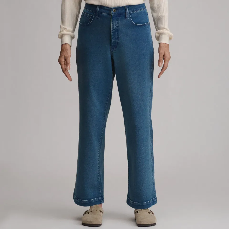 Eddie Bauer Wide-Leg blugi denim talie inalta