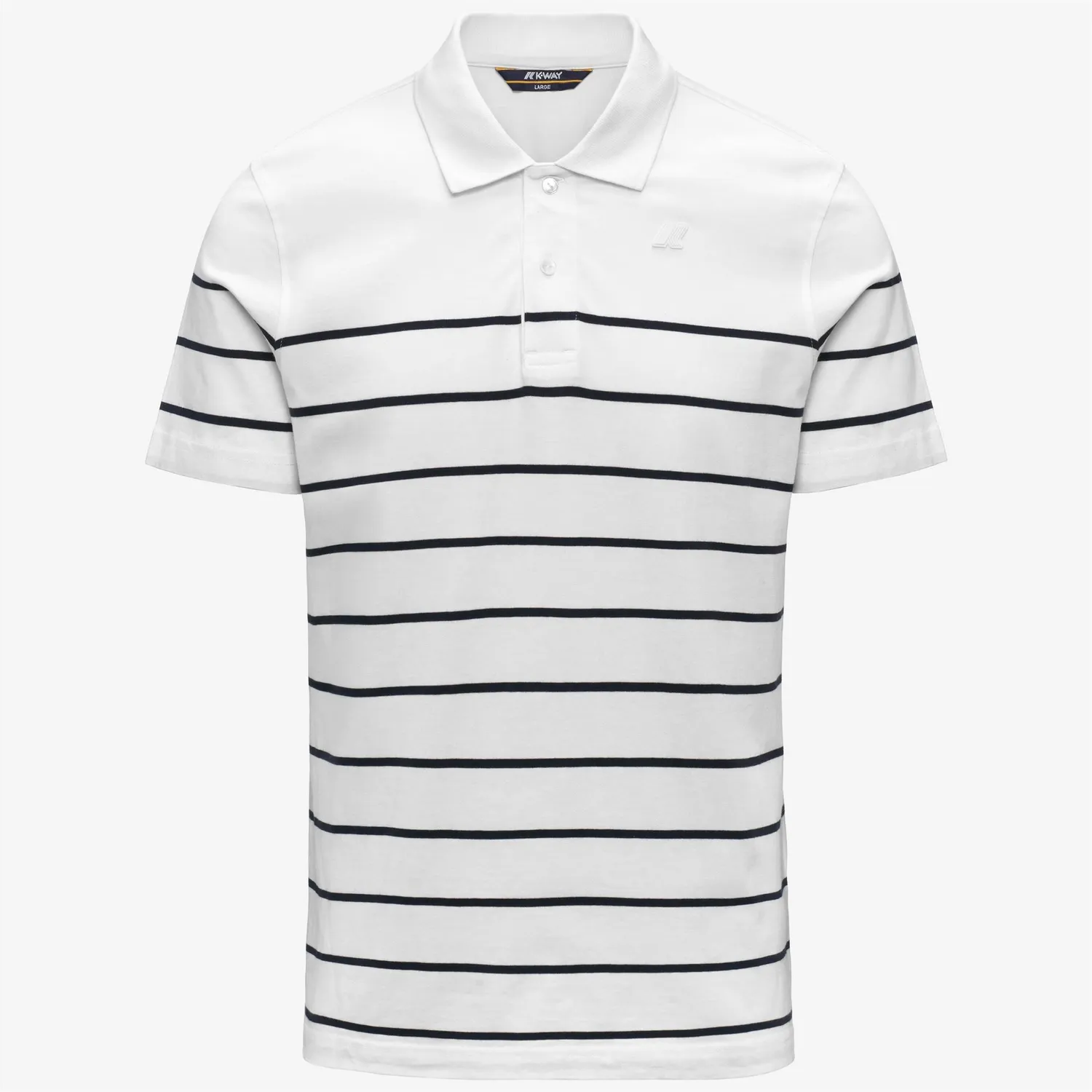 K-Way Layo K4138TW polo alb-albastru dungi slim