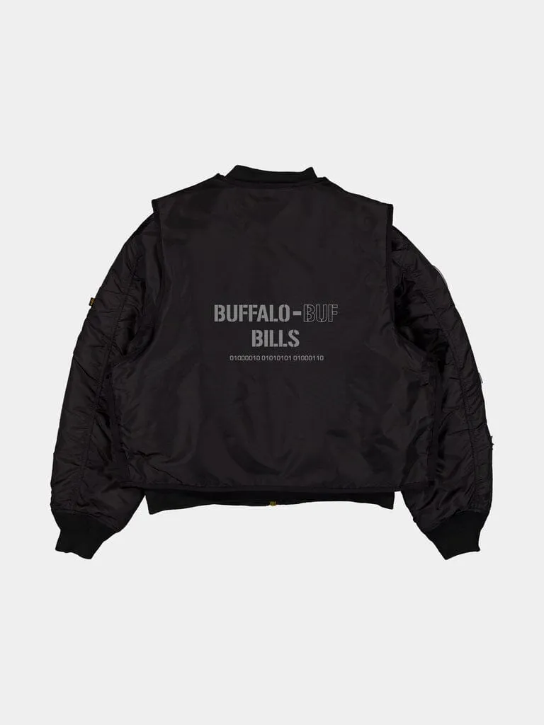 Alpha Industries Buffalo Bills MA-1 vesta negru 2 in 1 reflectorizant
