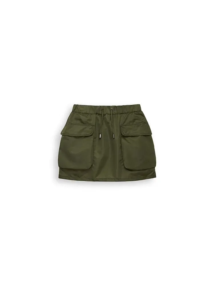Alpha Industries Flight fustă mini neagră din nailon