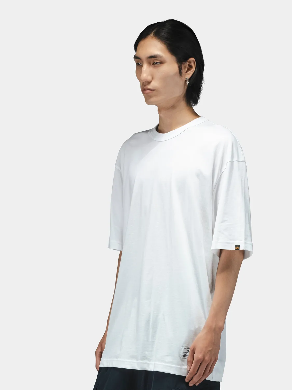 Alpha Industries Short Sleeve Relaxed Tee tricou alb bumbac