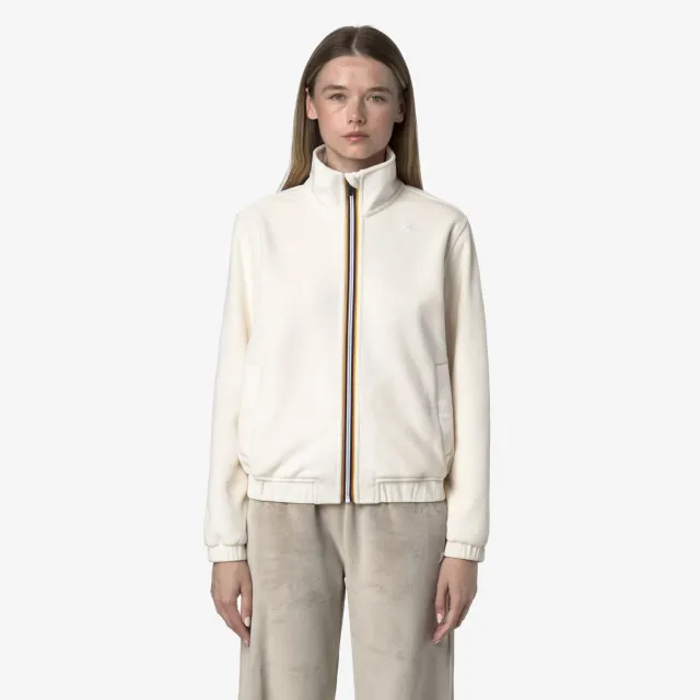 K-Way Viviette Velour Polar fleece dama alb calduros