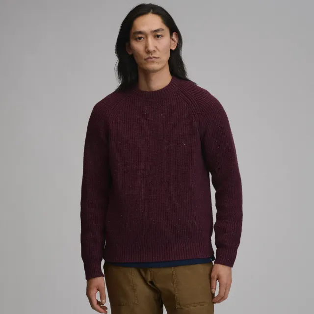 Eddie Bauer Fletcher Bay Crew pulover Navy Heather gros