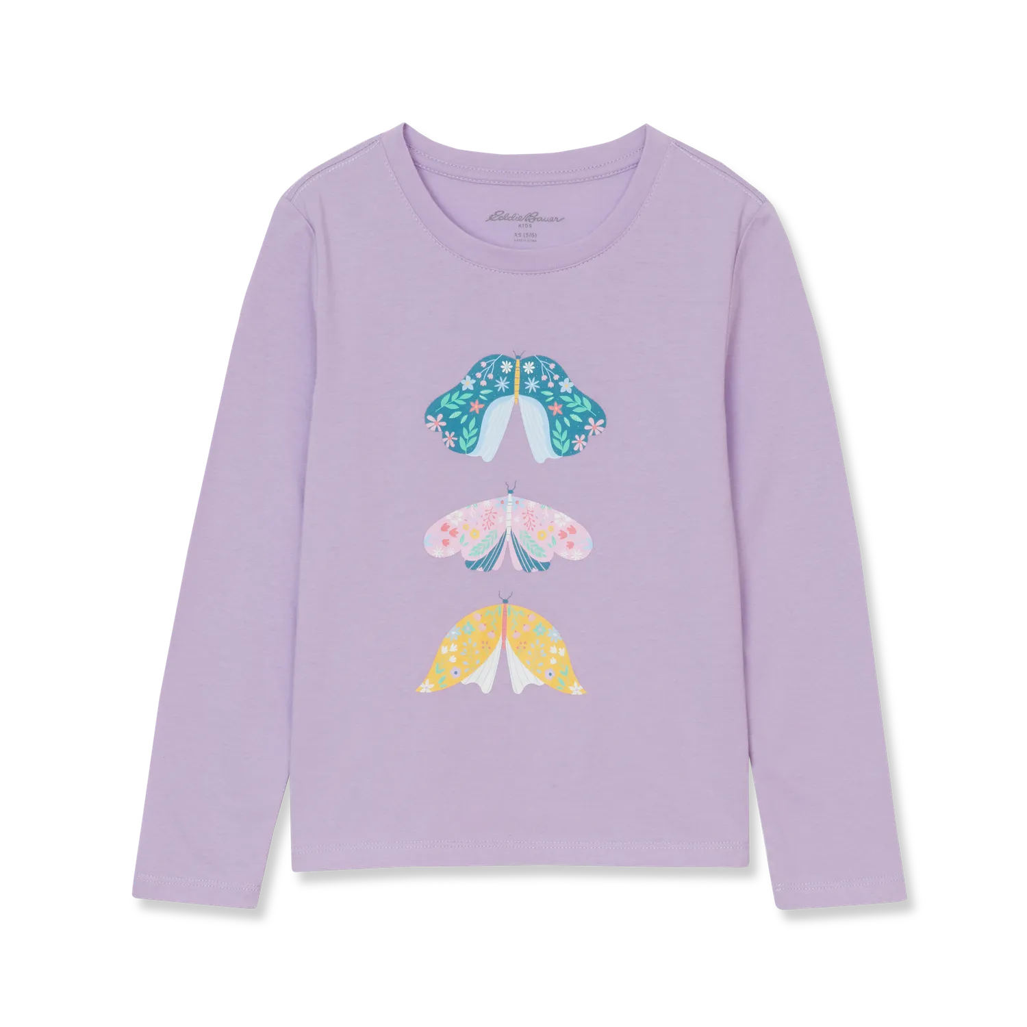 Eddie Bauer Graphic Tee tricou fete gri maneca lunga