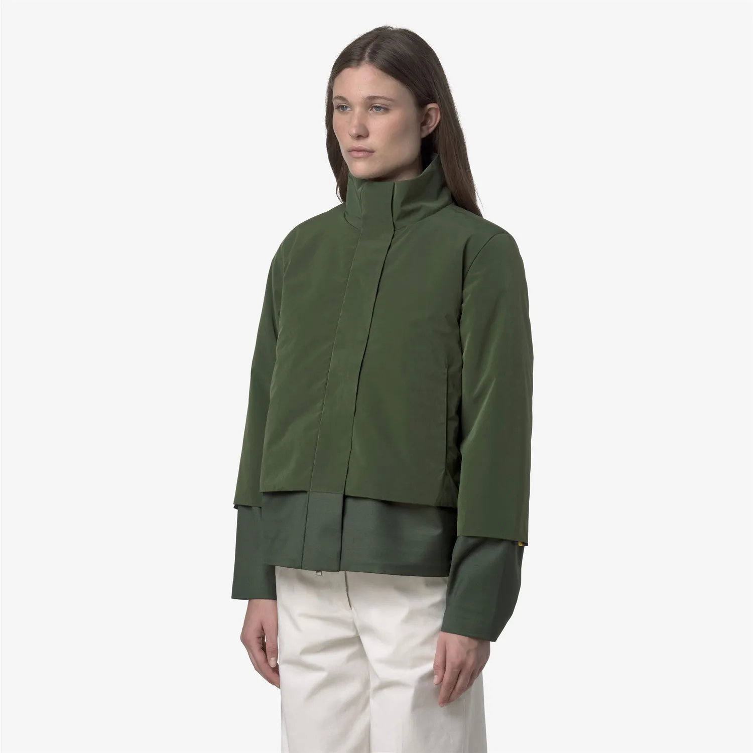 K-Way Isan Wool Nylon Mix geaca dama verde lana