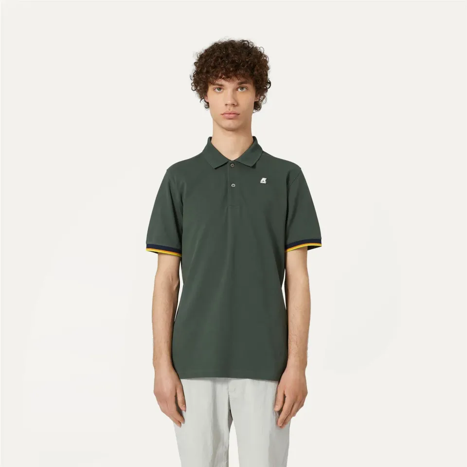 K-Way Vincent K7121IW polo barbati verde bumbac
