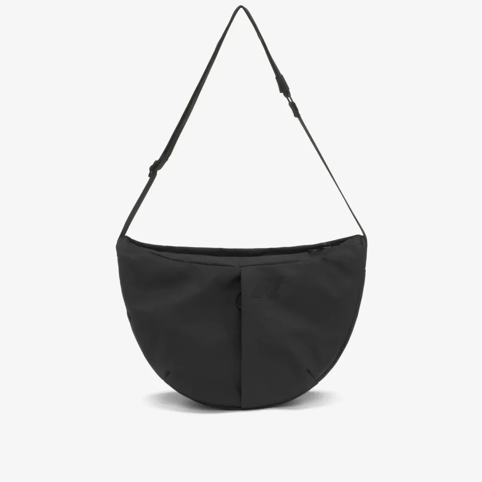 K-Way Conelie geanta umar neagra dama nailon semiluna