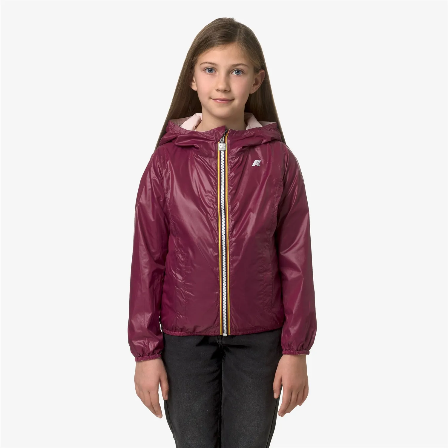 K-Way Lily Plus.2 Double geaca fete roz reversibila
