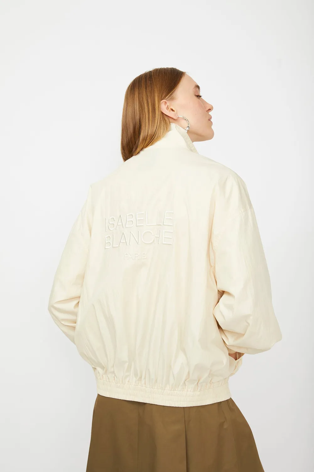 Isabelle Blanche geacă bomber ivory bumbac