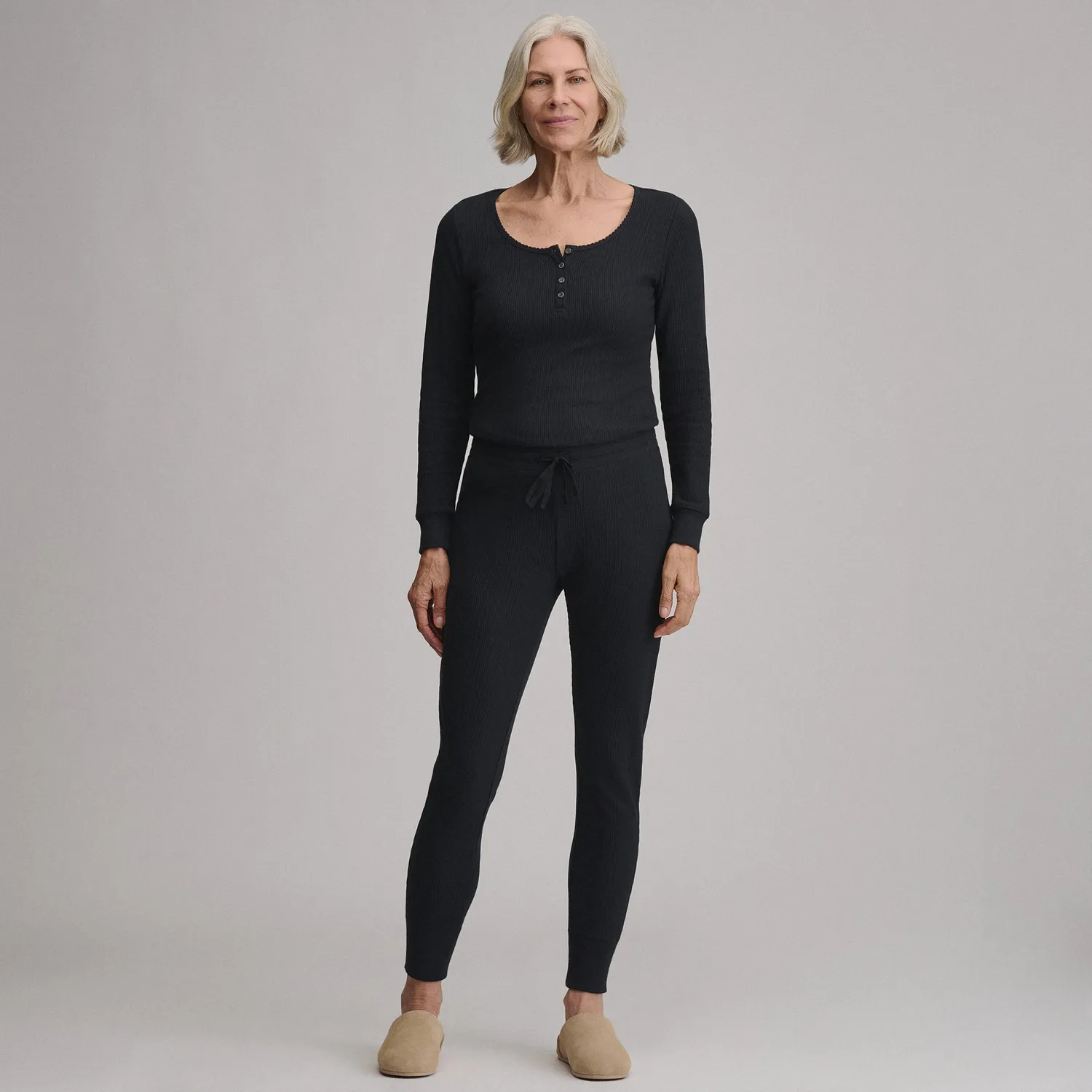 Eddie Bauer Infinity Thermal pantaloni termici dama negri caldurosi