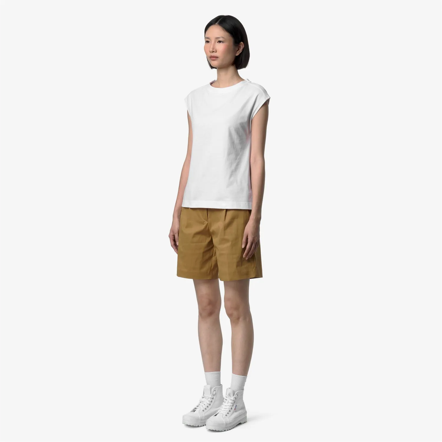 K-Way Isobelle K5137NW tricou dama alb barcuta bumbac