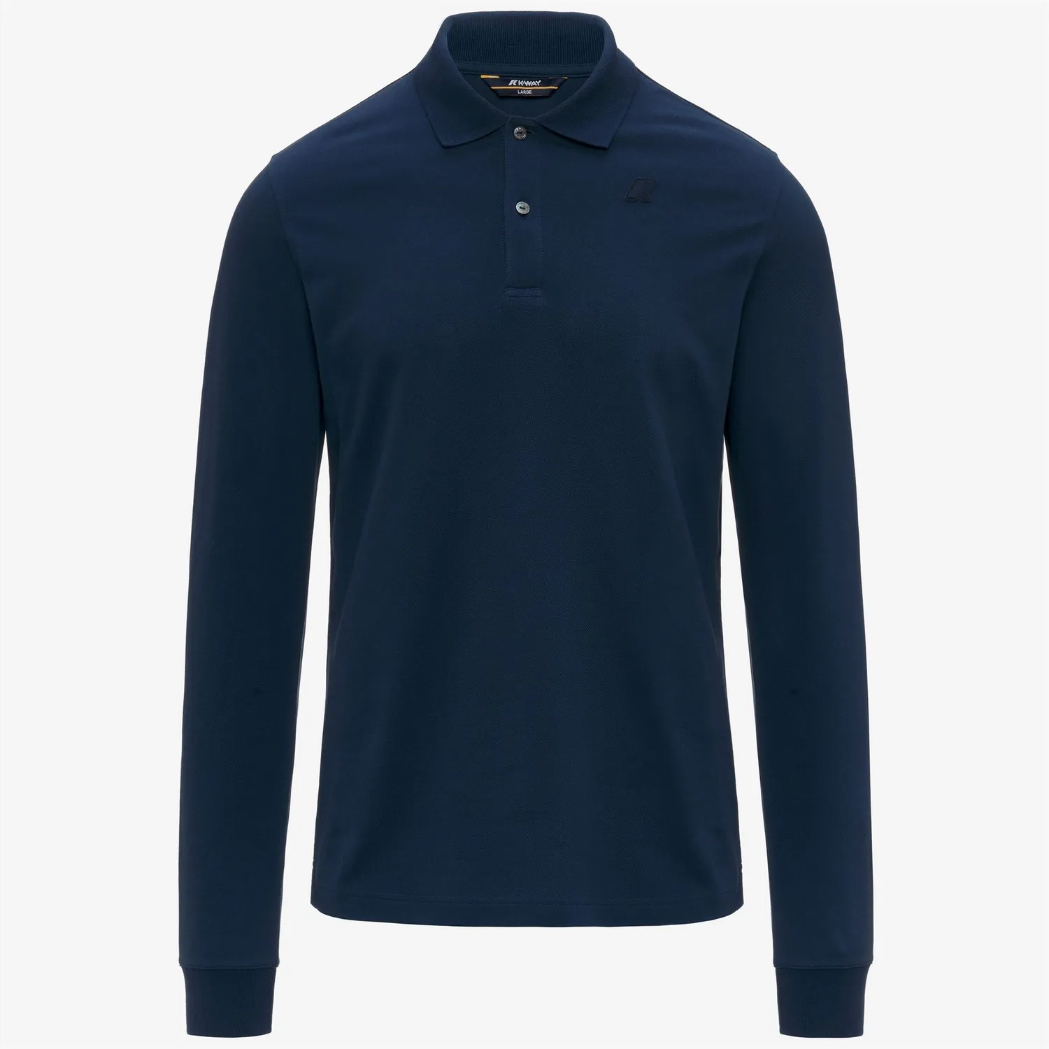 K-Way Monju Pique Slim polo barbati albastru maneca lunga