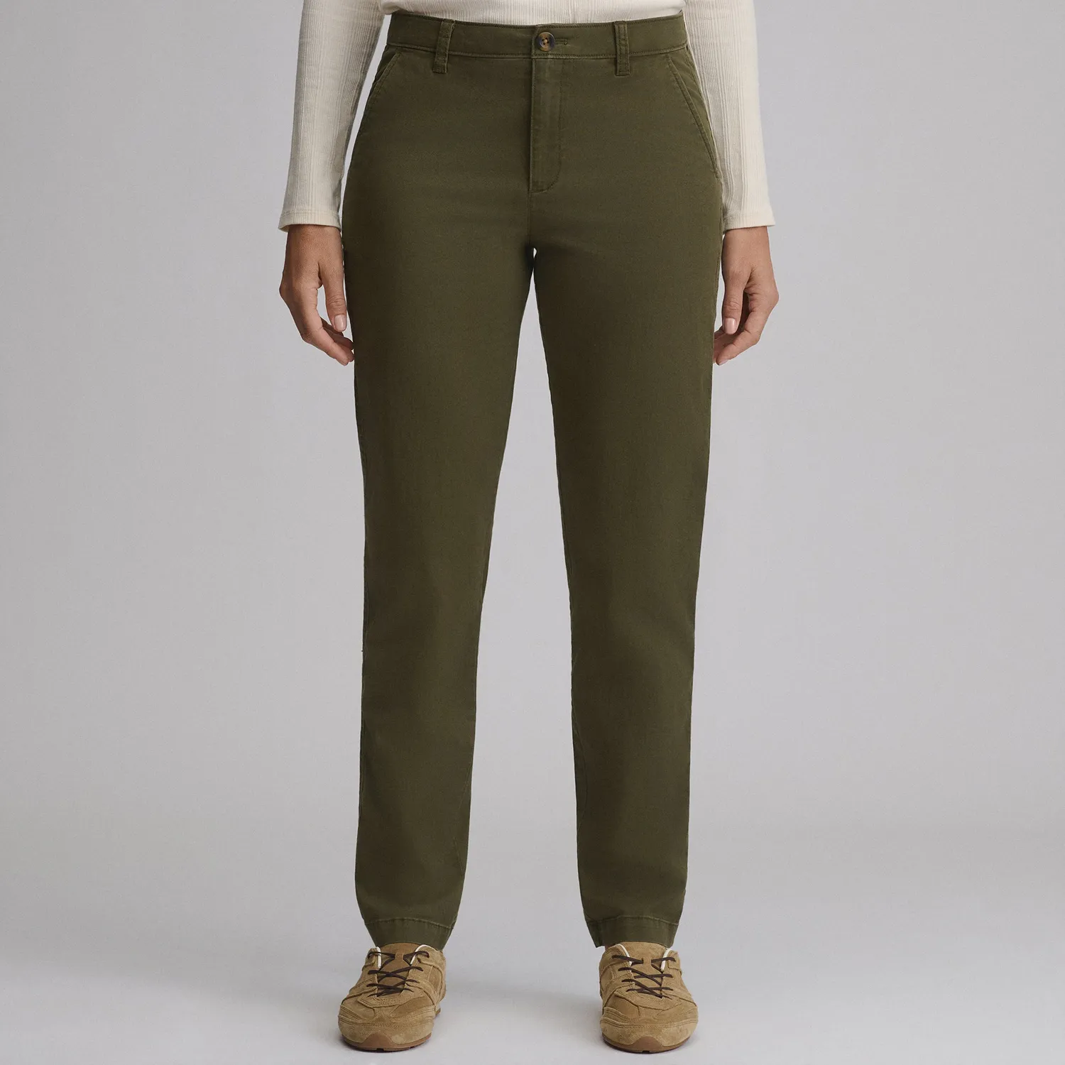 Eddie Bauer Legend Wash pantaloni dama bej bumbac moale