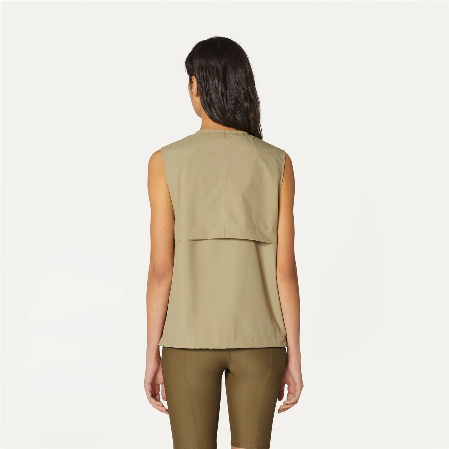 K-Way Barnel 2.1 Amiable vestă unisex bej impermeabilă