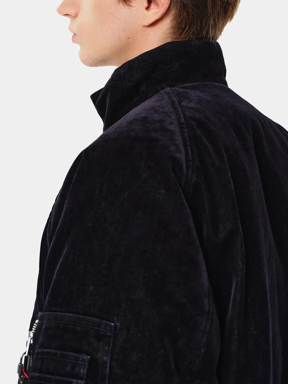 Alpha Industries MA-1 Solid Homme geacă bleumarin catifea