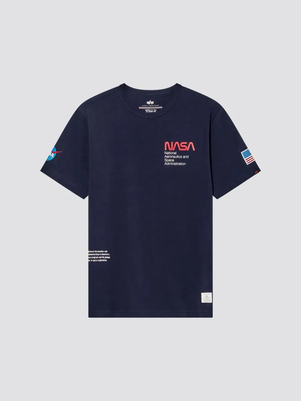 Alpha Industries NASA Worm tricou albastru graphic