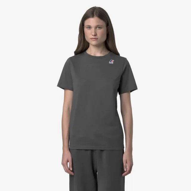 K-Way Leonide tricou bumbac gri pliabil unisex