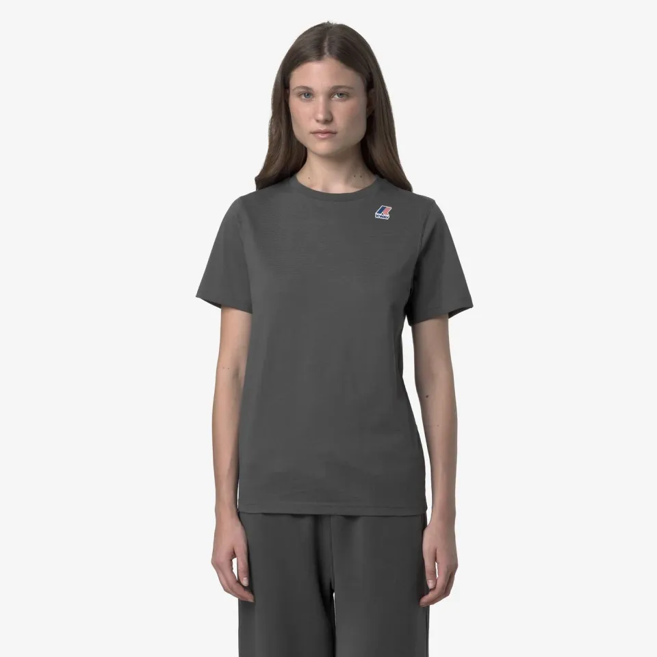 K-Way Leonide tricou bumbac gri pliabil unisex