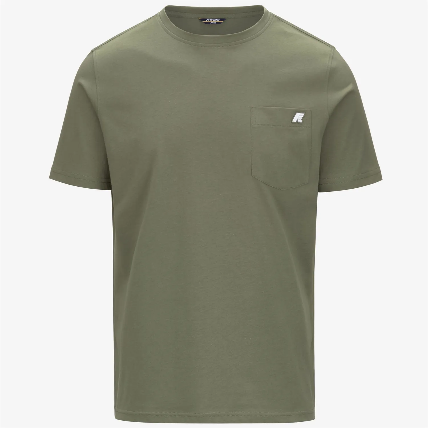 K-Way Sigur Jersey Slim tricou bărbați Green Lichen bumbac