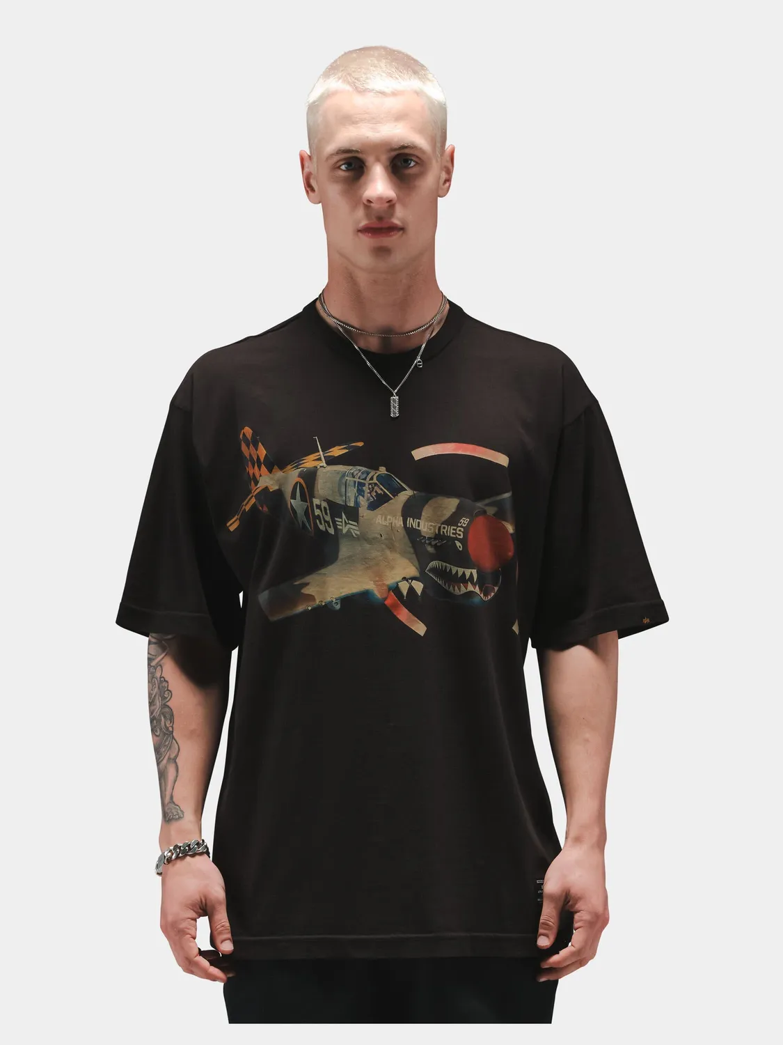 Alpha Industries Tiger Brigade Relaxed tricou negru bumbac