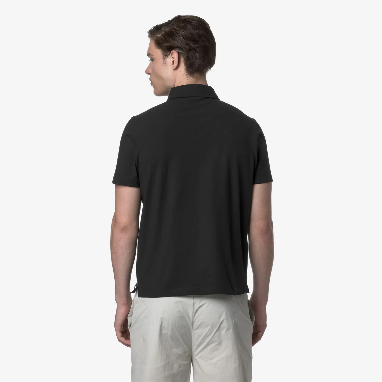 K-Way Vincelle Ice Cotton polo negru elastic