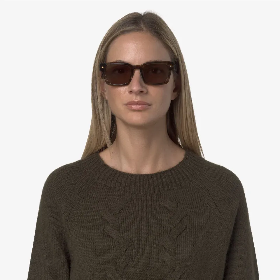 K-Way KW0022 ochelari soare unisex maro forma dreptunghiulara