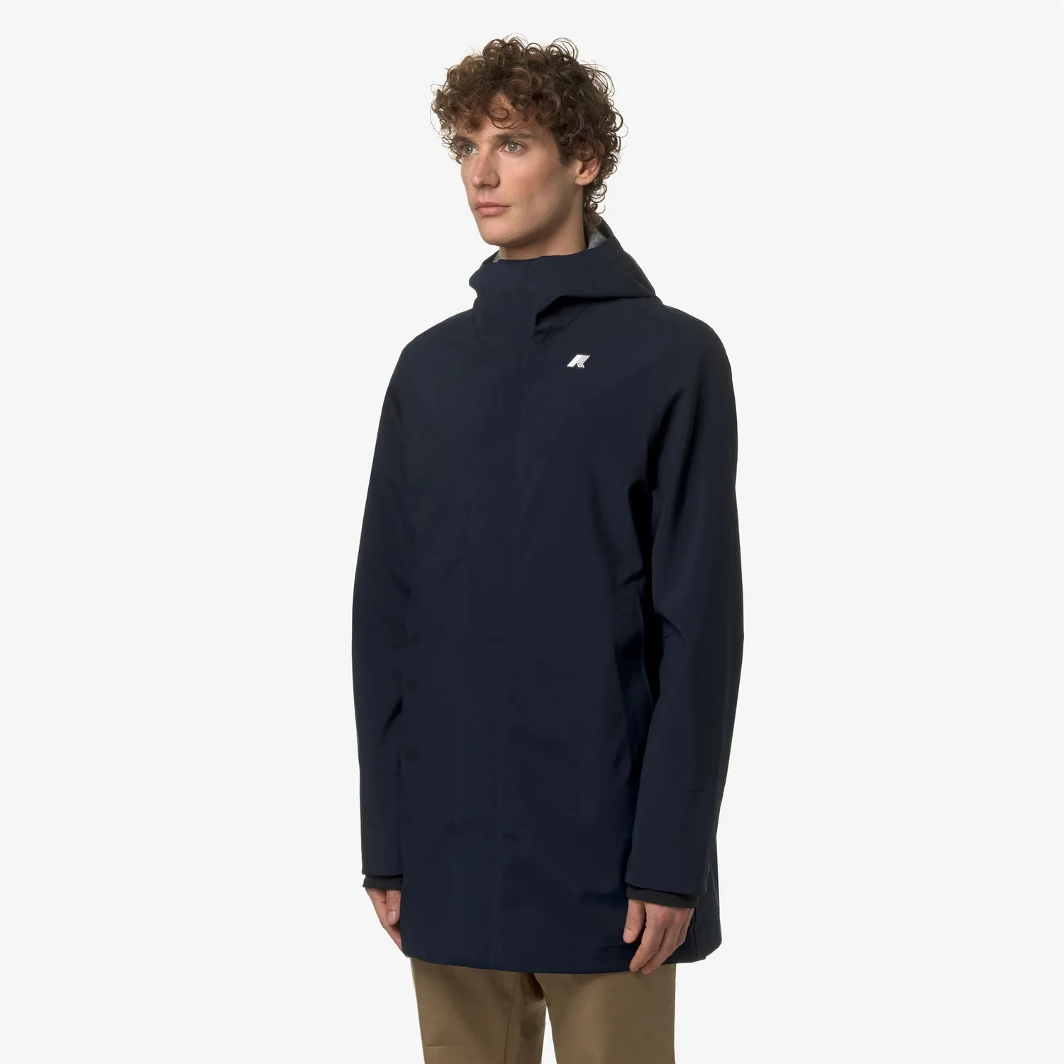K-Way Tommy Bonded Jersey palton barbati Blue Depth impermeabil