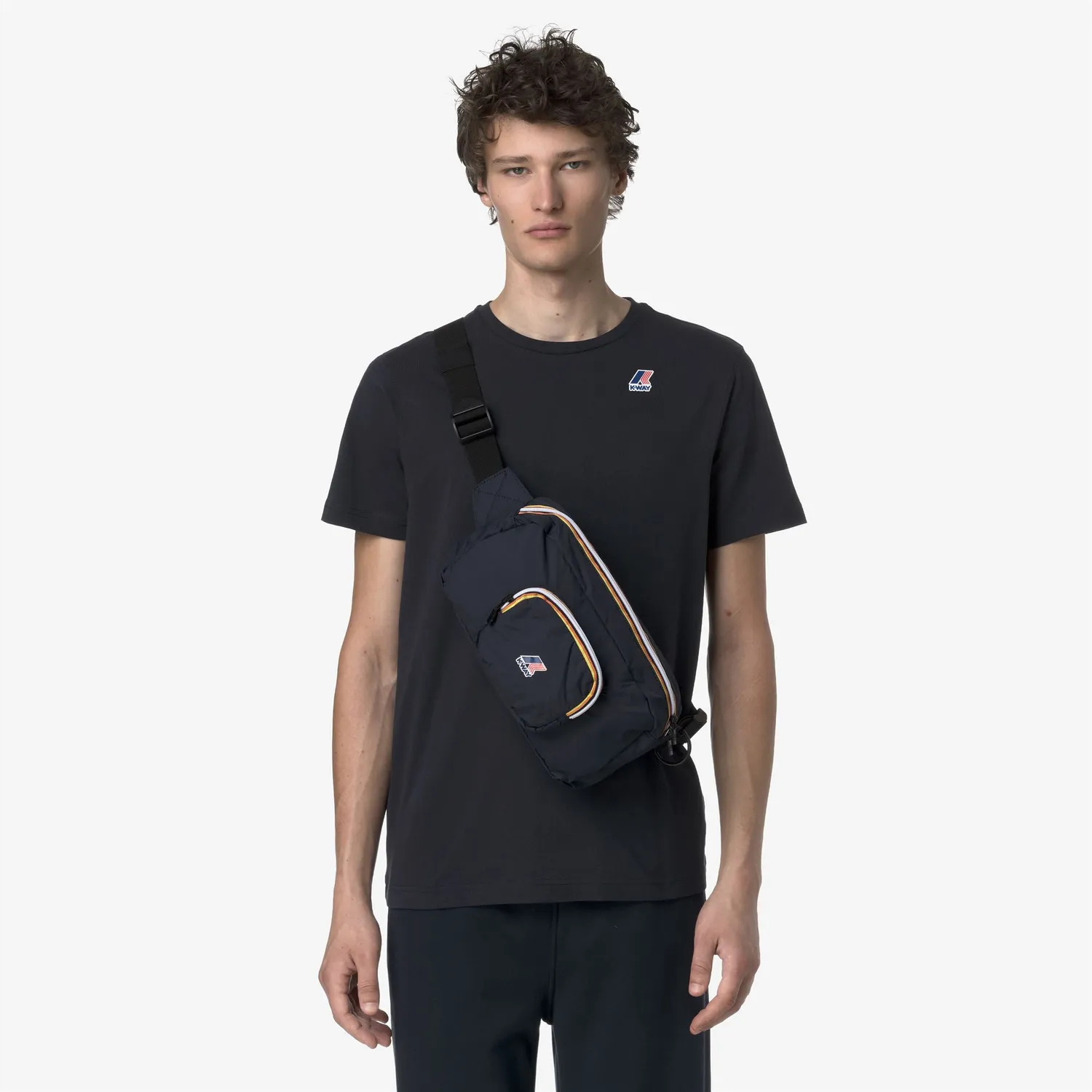 K-Way Sylvain borseta talie unisex albastru compacta