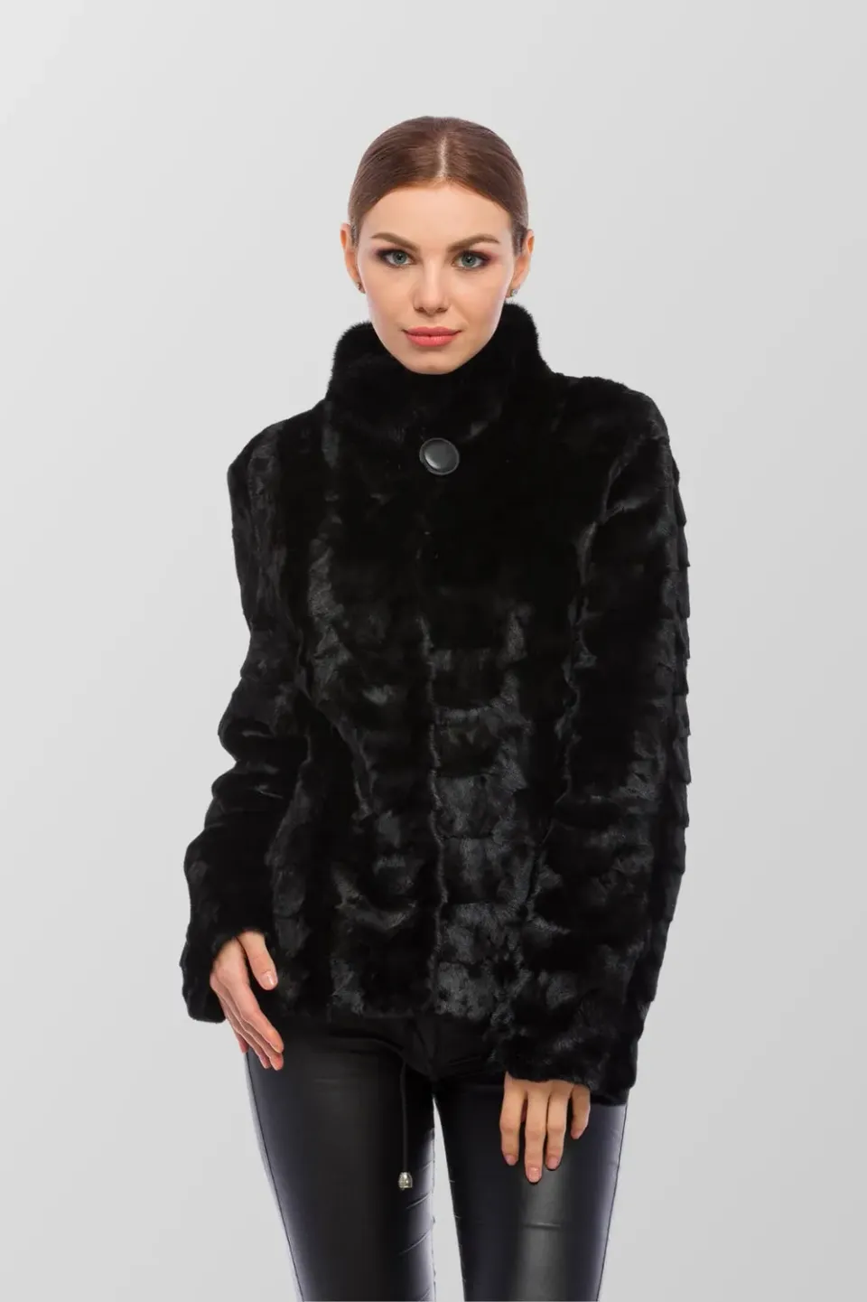 Mareus Obsidian 170 haină nurcă damă neagră caldă