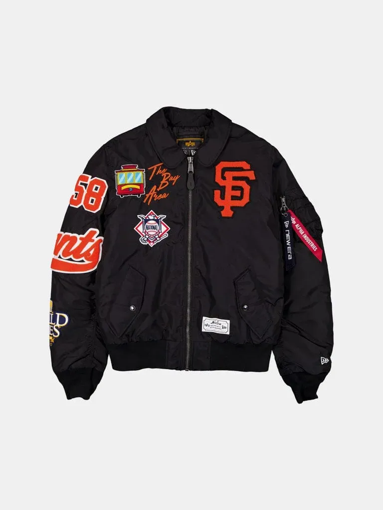 San Francisco Giants X Alpha MA-1 geaca neagra