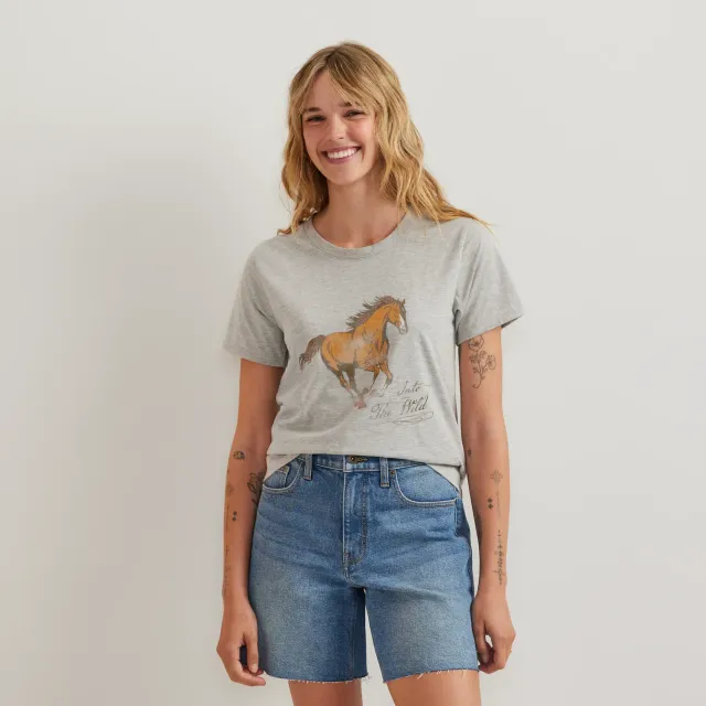 Eddie Bauer Into The Wild tricou damă Gri bumbac