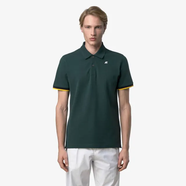 K-Way Vincent K1125BW polo barbati verde jungle slim