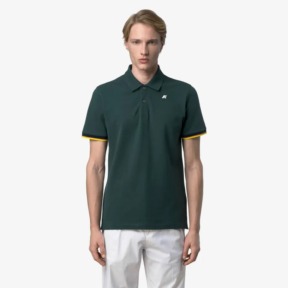 K-Way Vincent K1125BW polo barbati verde jungle slim