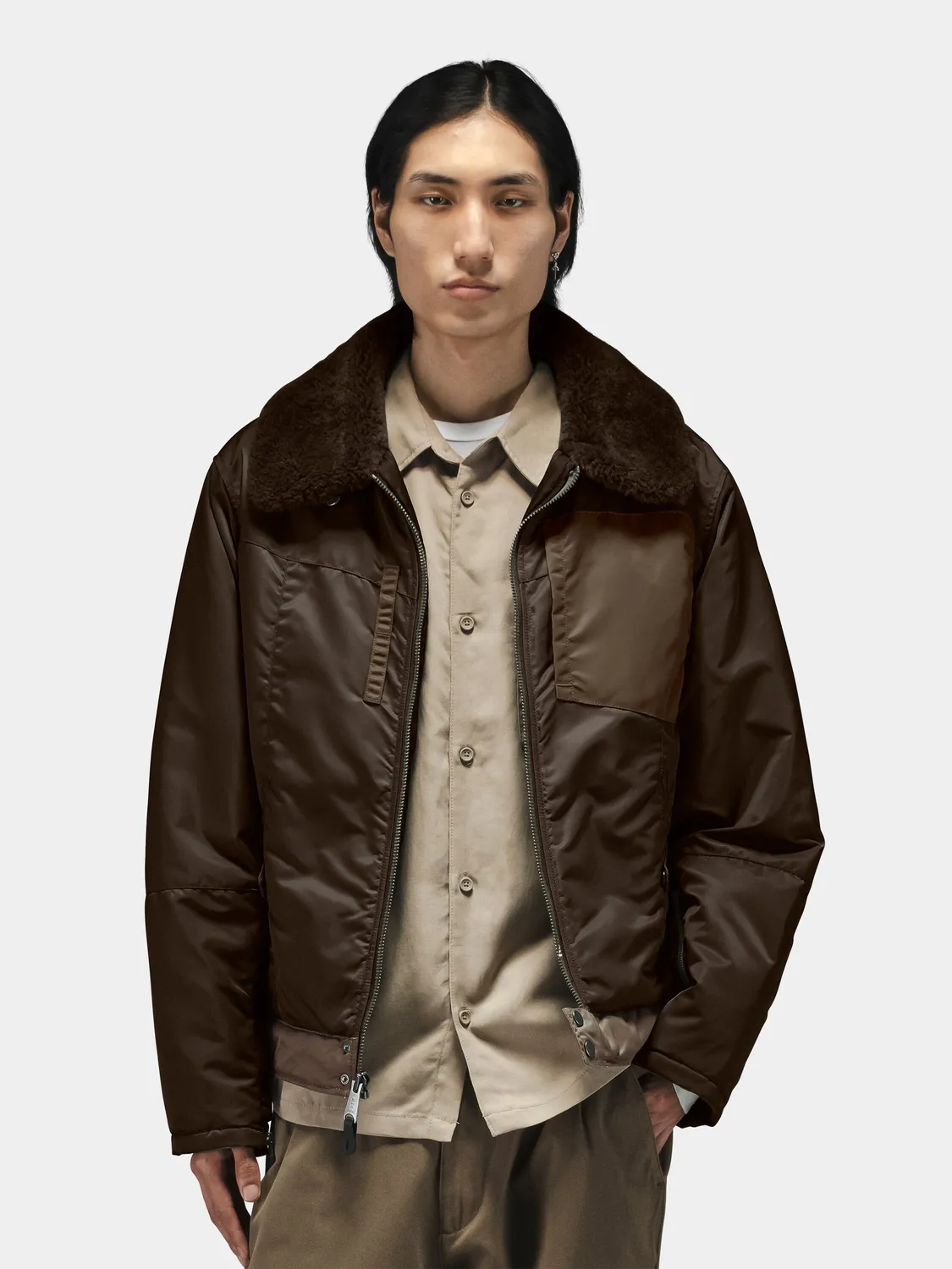 Alpha Industries Nylon Aviator geaca gri calduroasa