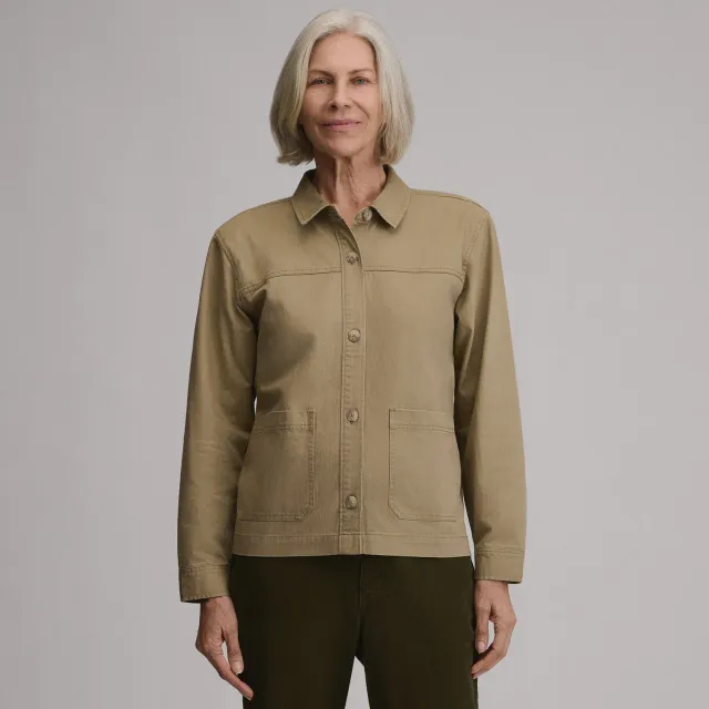 Eddie Bauer Cotton Twill geaca camasa Dark Khaki