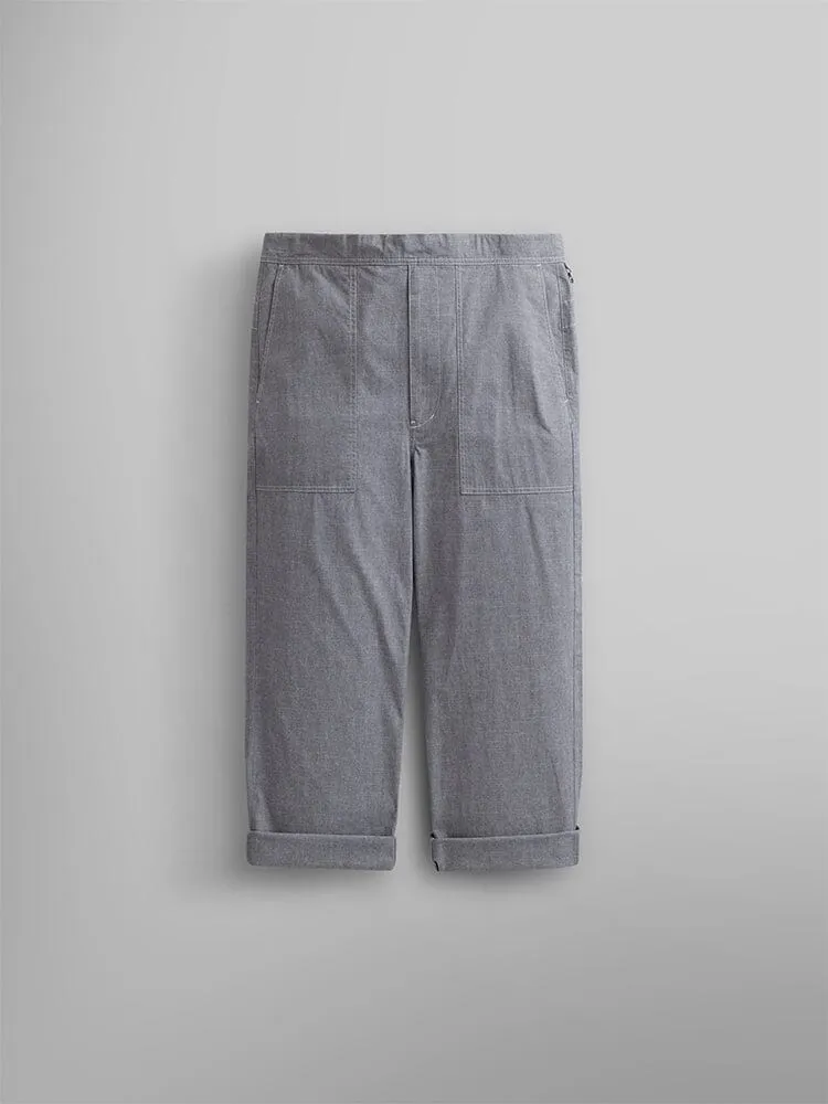 Alpha Industries Wide Leg Cotton pantalon gri bumbac